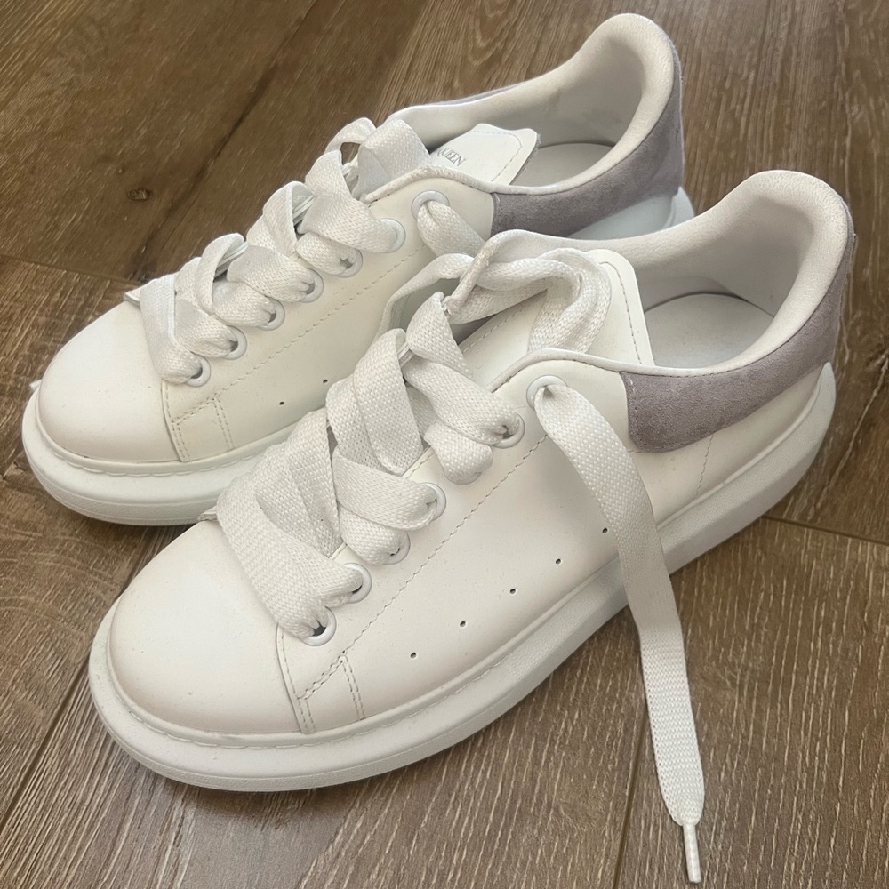 Alexander McQueen White and Gray Sneakers